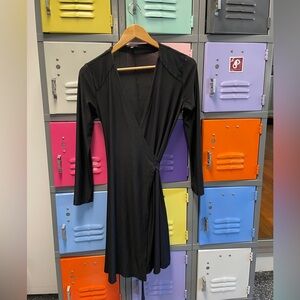 Kamarov Black Wrap Dress, XS